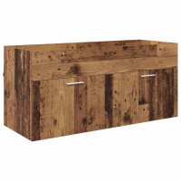 Produktbild för Badrumsskåp Gammalt trä 100 x 38,5 x 46 cm Konstruerat trä