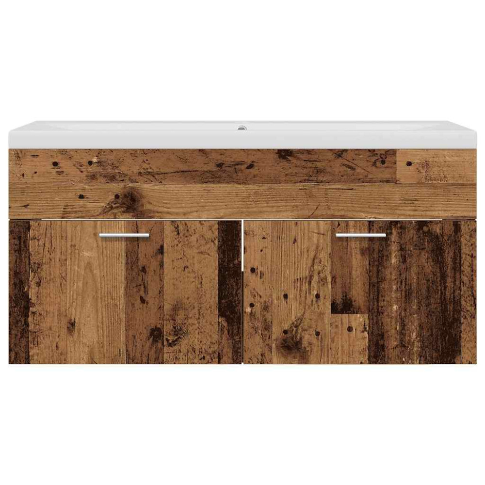 Produktbild för Badrumsskåp Gammalt trä 100 x 38,5 x 46 cm Konstruerat trä