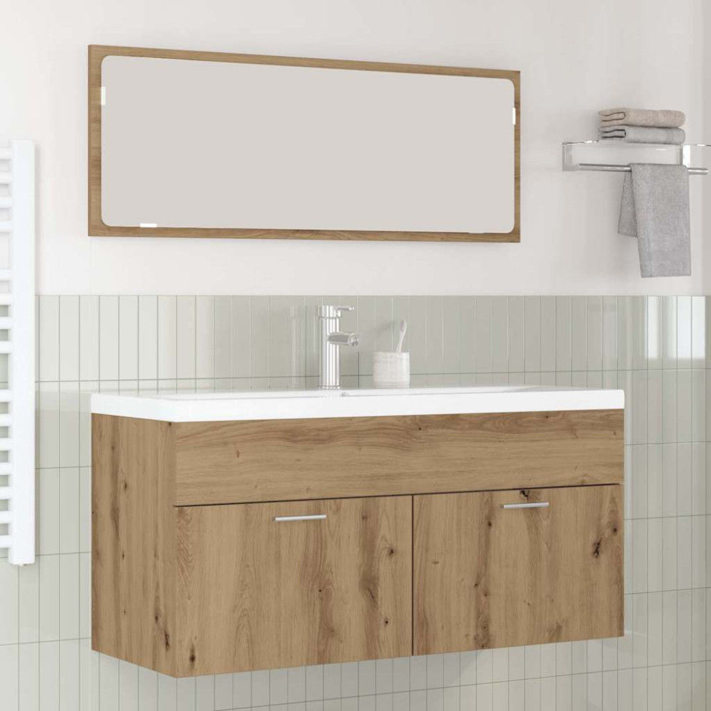 Produktbild för Badrumsskåp Artisan Ek 100 x 38,5 x 46 cm Konstruerat trä
