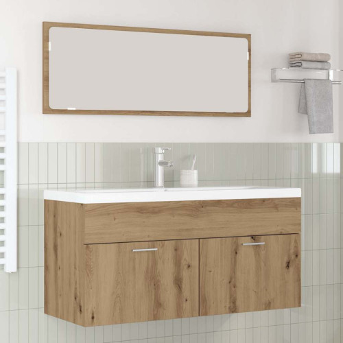 vidaXL Badrumsskåp Artisan Ek 100 x 38,5 x 46 cm Konstruerat trä