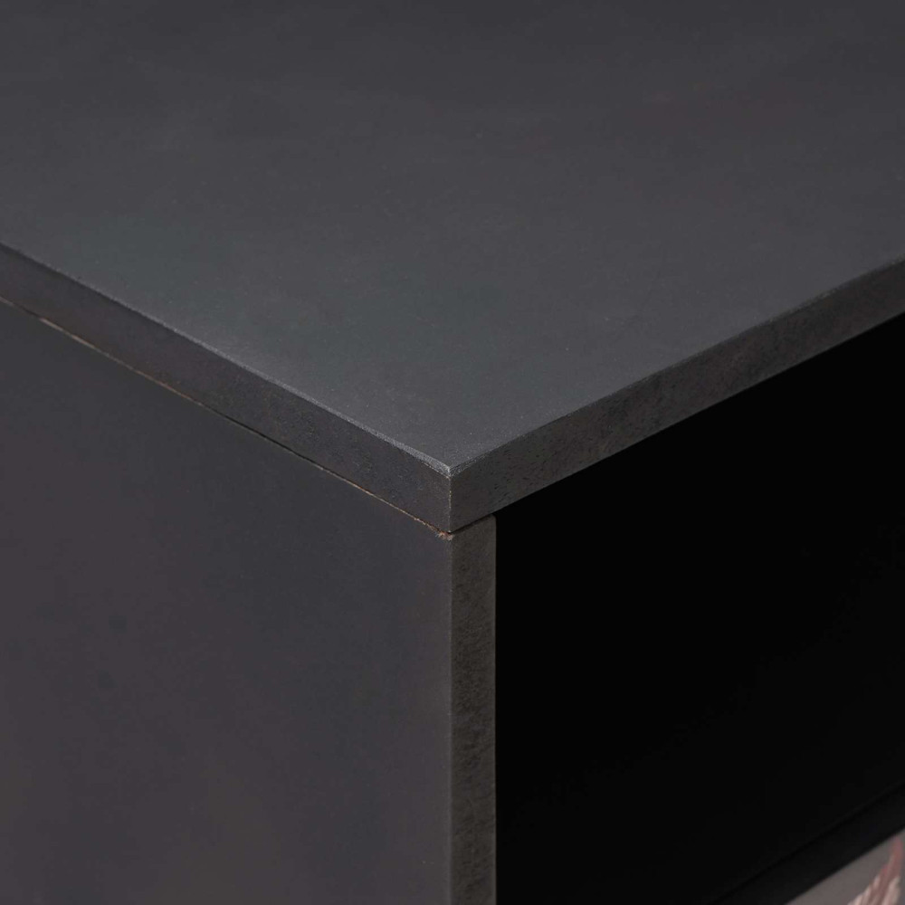 Produktbild för Sängbord Flerfärgsdesign 50 x 33 x 60 cm Massivt mangoträ