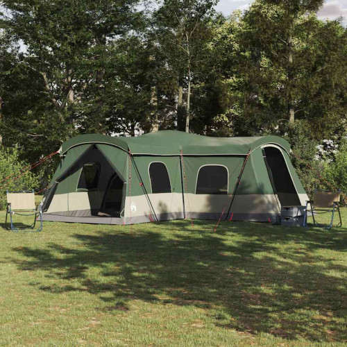 vidaXL Tält för 16 personer med tak Grön 680 x 510 x 210 cm