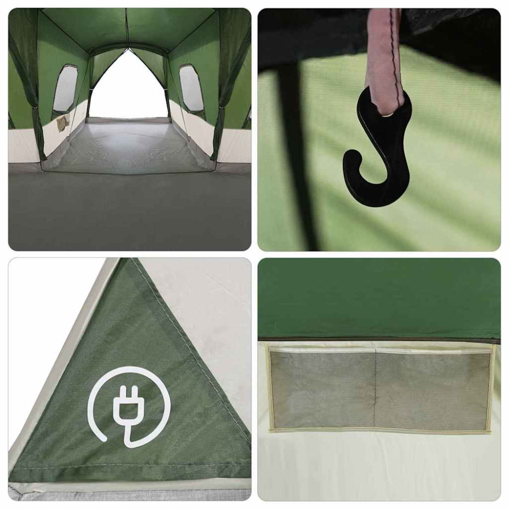 Produktbild för Tält för 16 personer med tak Grön 680 x 510 x 210 cm