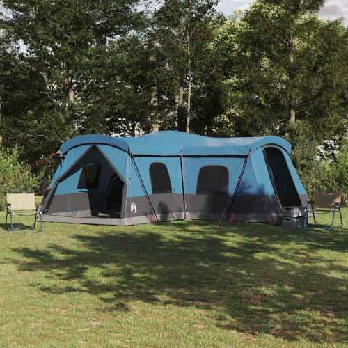 vidaXL Tält för 16 personer med tak med lagring Blå 680 x 510 x 210 cm