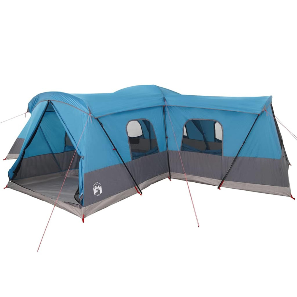 Produktbild för Tält för 16 personer med tak med lagring Blå 680 x 510 x 210 cm