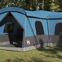 Produktbild för Tält för 16 personer med tak med lagring Blå 680 x 510 x 210 cm