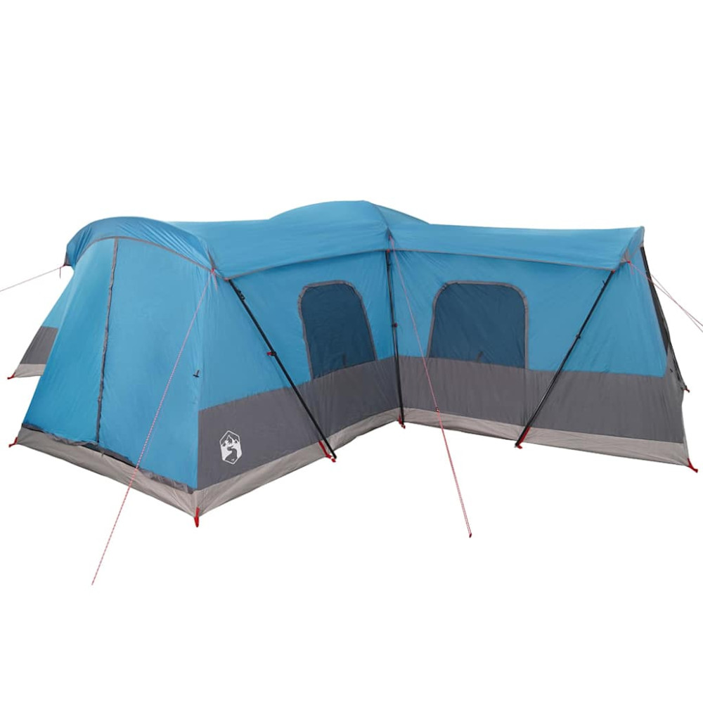 Produktbild för Tält för 16 personer med tak med lagring Blå 680 x 510 x 210 cm