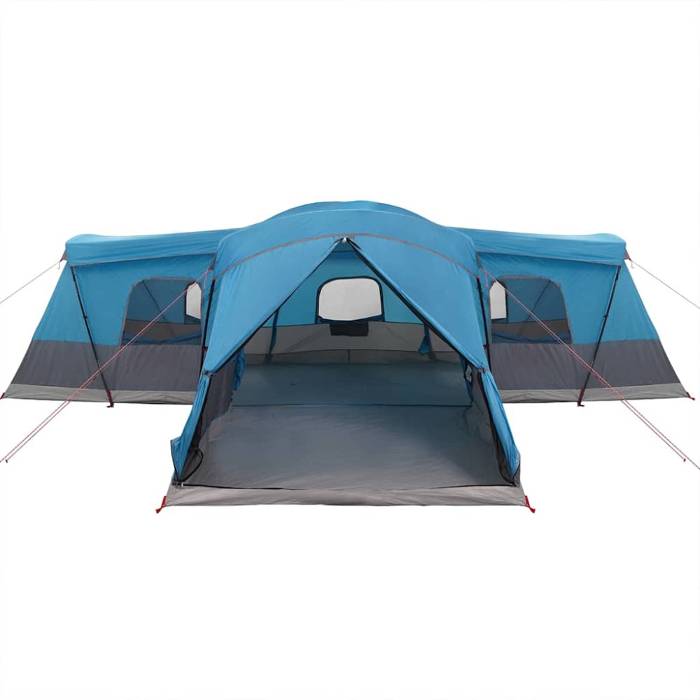 Produktbild för Tält för 16 personer med tak med lagring Blå 680 x 510 x 210 cm