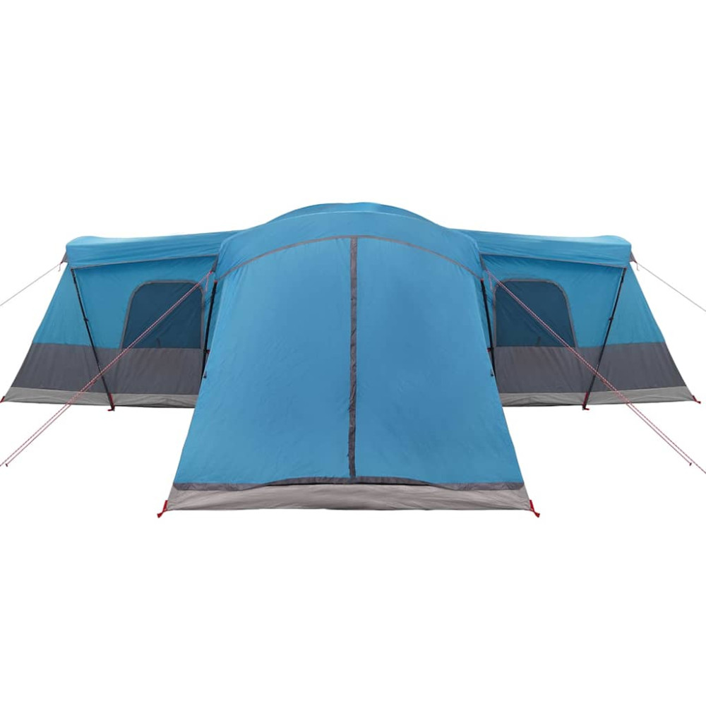 Produktbild för Tält för 16 personer med tak med lagring Blå 680 x 510 x 210 cm