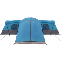 Produktbild för Tält för 16 personer med tak med lagring Blå 680 x 510 x 210 cm