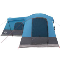Produktbild för Tält för 16 personer med tak med lagring Blå 680 x 510 x 210 cm