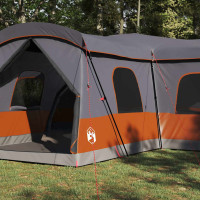 Produktbild för Tält för 16 personer med tak Grå och orange 680 x 510 x 210 cm