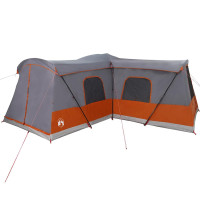Produktbild för Tält för 16 personer med tak Grå och orange 680 x 510 x 210 cm