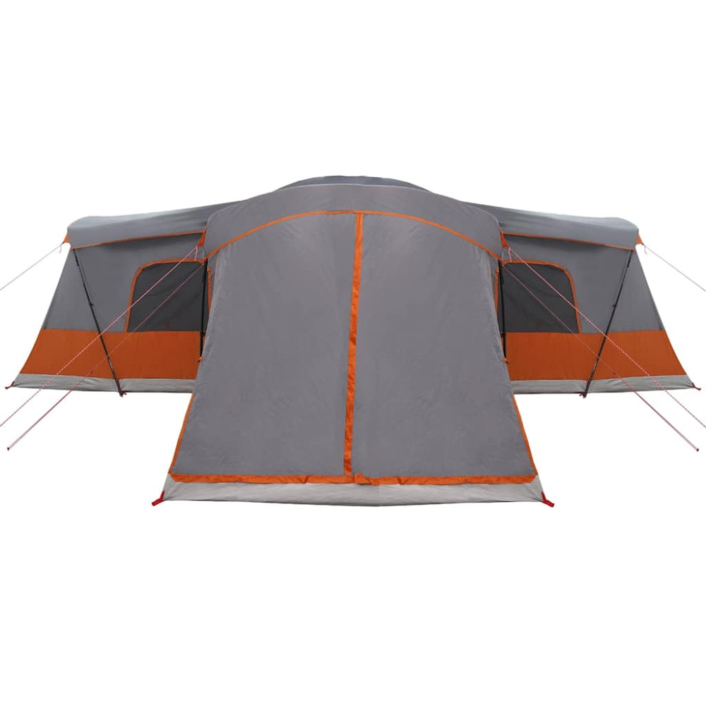 Produktbild för Tält för 16 personer med tak Grå och orange 680 x 510 x 210 cm