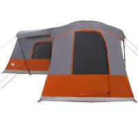 Produktbild för Tält för 16 personer med tak Grå och orange 680 x 510 x 210 cm