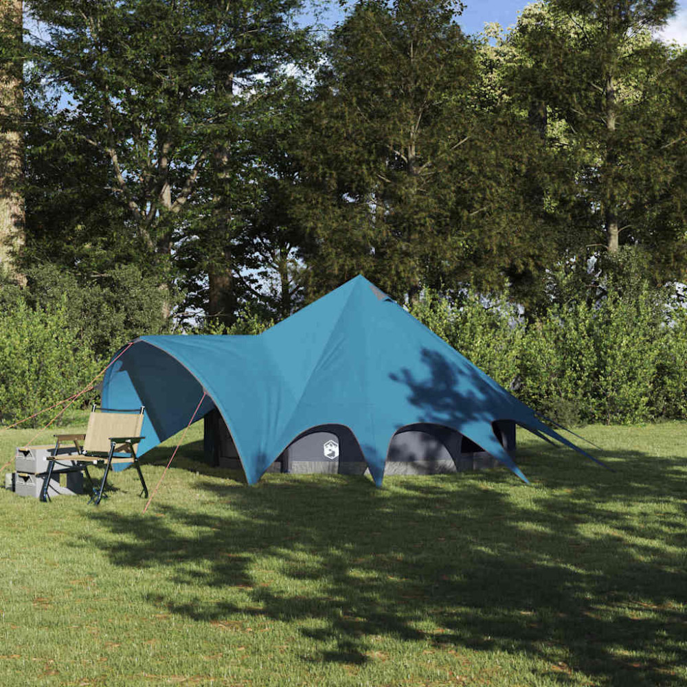Produktbild för Tält med tipi för 3 personer Blå och grå 312 x 312 x 197 cm