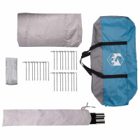 Produktbild för Tält med tipi för 3 personer Blå och grå 312 x 312 x 197 cm