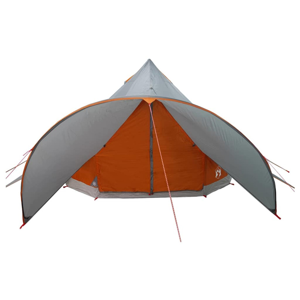 Produktbild för Tält för 3 personer med tak Grå och orange 600 x 600 x 347 cm