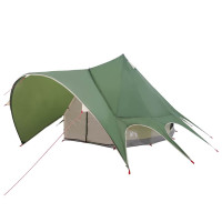 Produktbild för Tält för 5 personer med tak Grön och Grå 415 x 415 x 247 cm