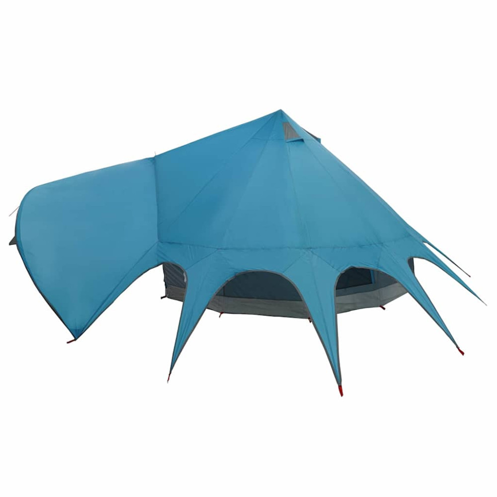 Produktbild för Tält för 5 personer med tak Blå och grå 415 x 415 x 247 cm