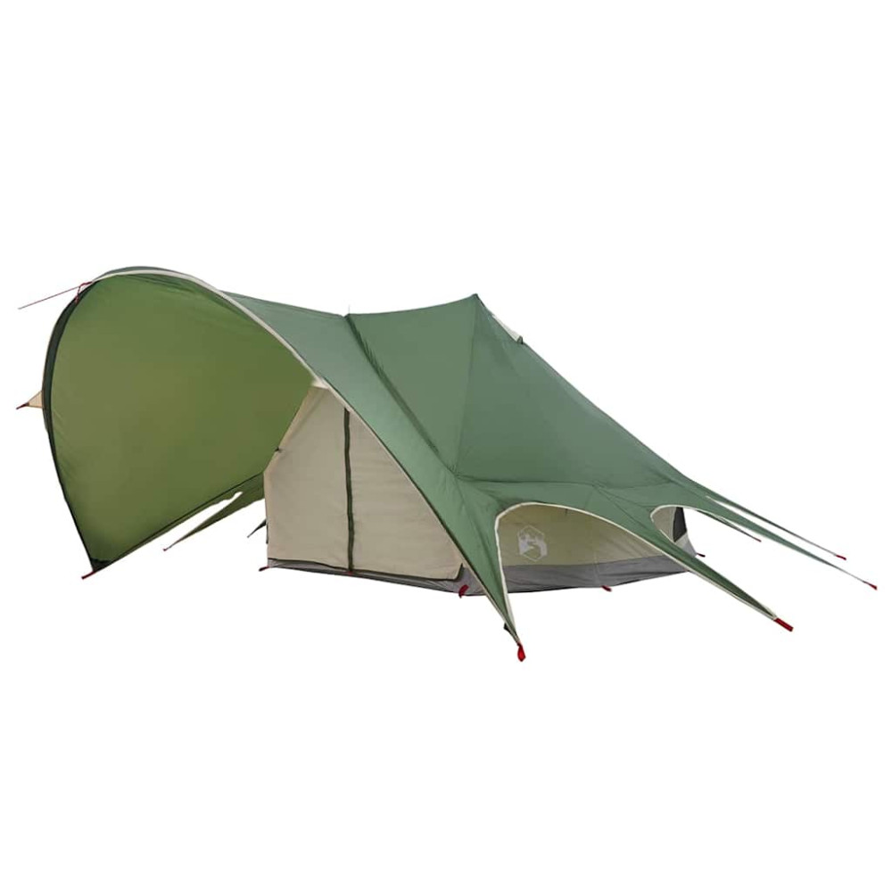 Produktbild för Tält för 7 personer med tak Grön och Grå 600 x 600 x 347 cm