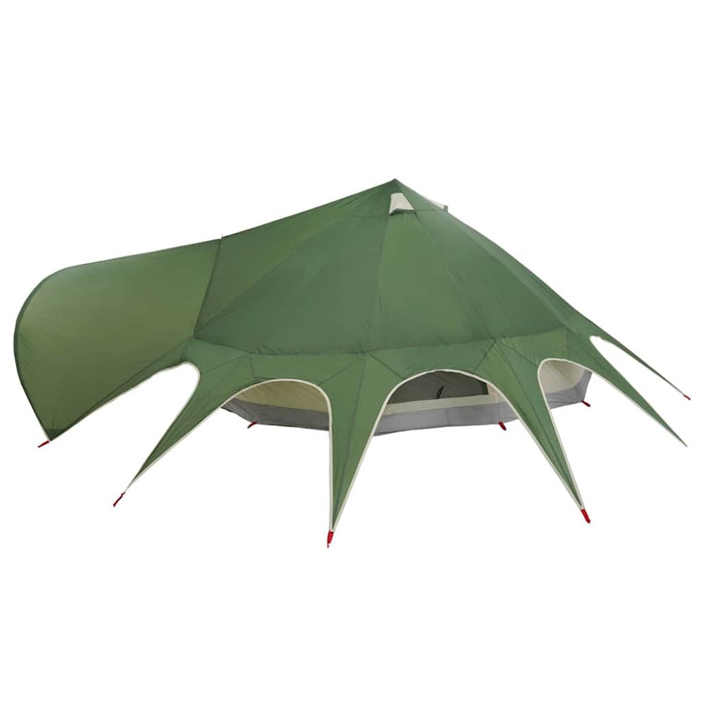 Produktbild för Tält för 9 personer med tak Grön och Grå 502 x 502 x 297 cm