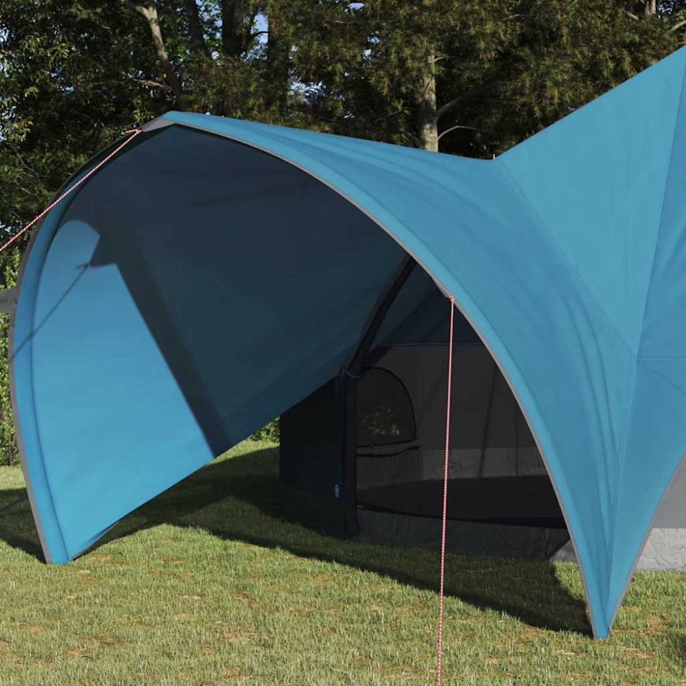 Produktbild för Teepee Tält 9-Personer med tak Blå och grå 502 x 502 x 297 cm