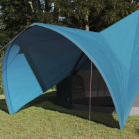 Produktbild för Teepee Tält 9-Personer med tak Blå och grå 502 x 502 x 297 cm
