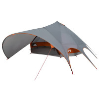 Produktbild för Teepee Tält 9-Personer Grå och orange 502 x 502 x 297 cm