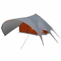 Produktbild för Teepee Tält 9-Personer Grå och orange 502 x 502 x 297 cm