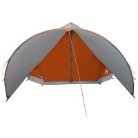 Produktbild för Teepee Tält 9-Personer Grå och orange 502 x 502 x 297 cm
