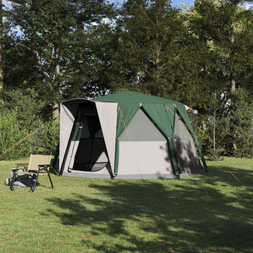 vidaXL Kabitent för 6 personer med tak Grön 425 x 396 x 222 cm