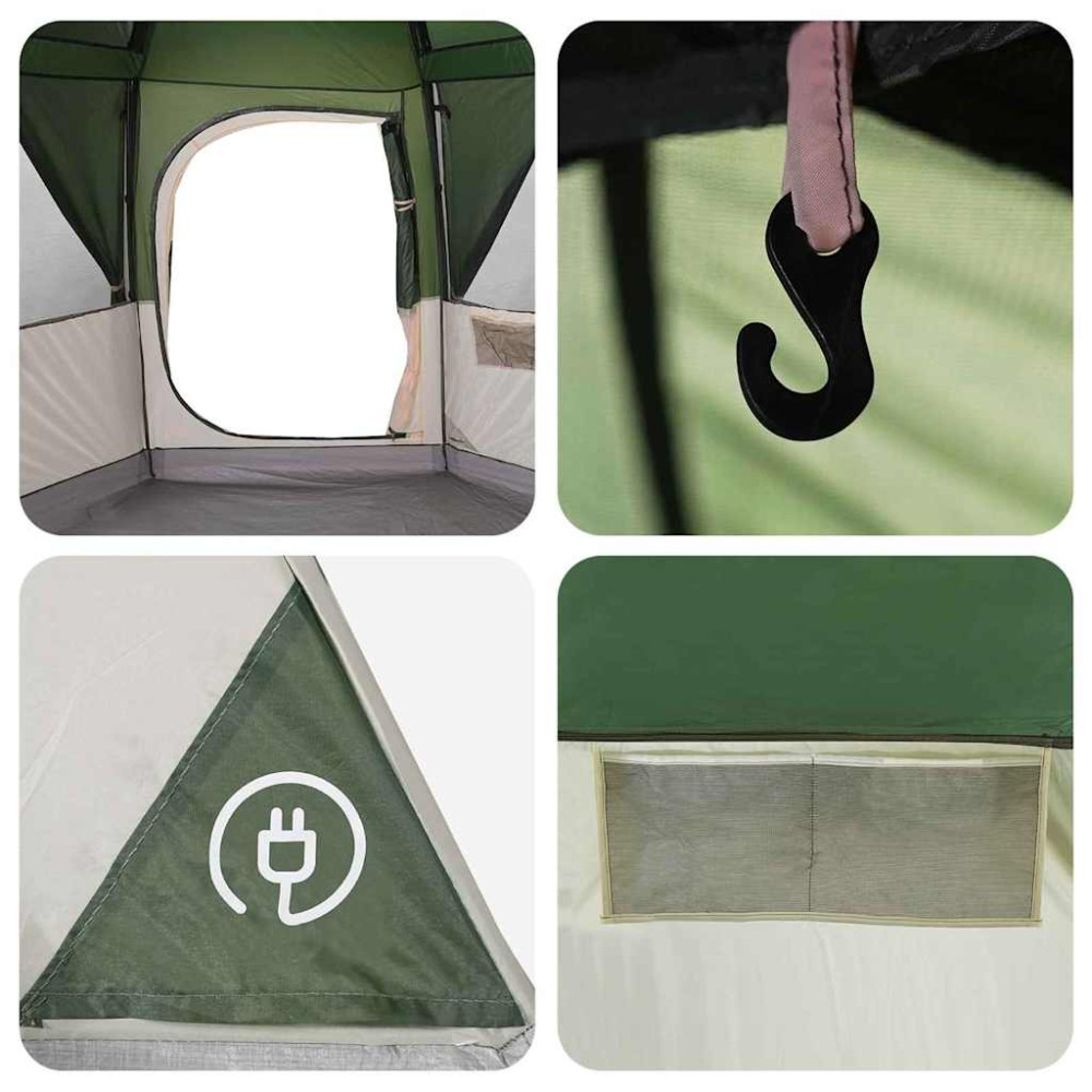 Produktbild för Kabitent för 6 personer med tak Grön 425 x 396 x 222 cm