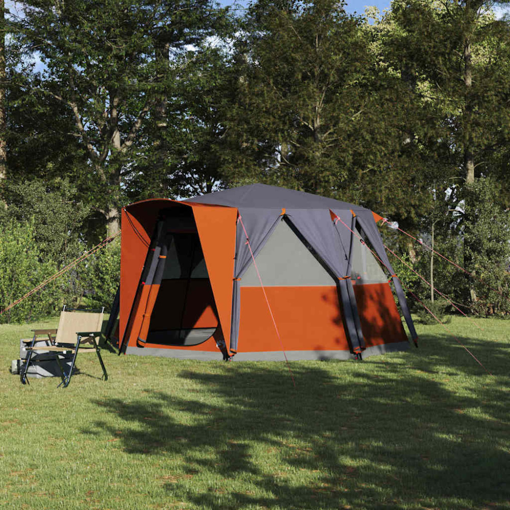 Produktbild för Kabitent för 6 personer Grå och orange 425 x 396 x 222 cm