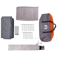 Produktbild för Kabitent för 6 personer Grå och orange 425 x 396 x 222 cm