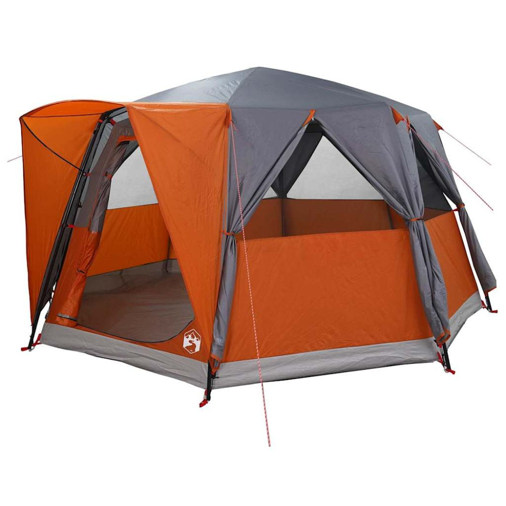 Produktbild för Kabitent för 6 personer Grå och orange 425 x 396 x 222 cm