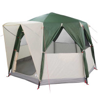 Produktbild för Kådtält för 3 personer med tak Grön och Vit 320 x 320 x 203 cm