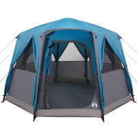 Produktbild för Kådtält för 3 personer med tak Blå och grå 320 x 320 x 203 cm