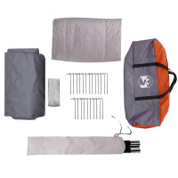 Produktbild för Kådtält för 3 personer Grå och orange 320 x 320 x 203 cm