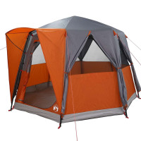 Produktbild för Kådtält för 3 personer Grå och orange 320 x 320 x 203 cm