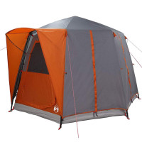 Produktbild för Kådtält för 3 personer Grå och orange 320 x 320 x 203 cm