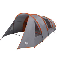 Produktbild för Tunnel Tält 4-Personer Grå och orange 778 x 356 x 210 cm