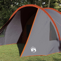 Produktbild för Tunnel Tält 4-Personer Grå och orange 778 x 356 x 210 cm