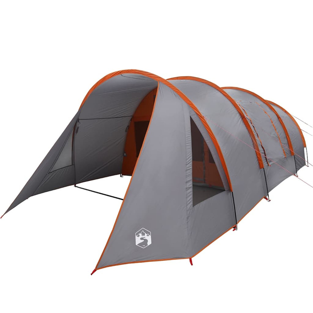 Produktbild för Tunnel Tält 4-Personer Grå och orange 778 x 356 x 210 cm