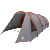 Produktbild för Tunnel Tält 4-Personer Grå och orange 778 x 356 x 210 cm