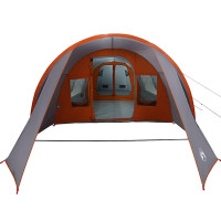 Produktbild för Tunnel Tält 4-Personer Grå och orange 778 x 356 x 210 cm