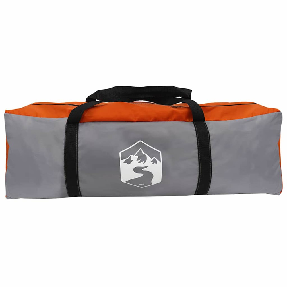 Produktbild för Tunnel Tält 4-Personer Grå och orange 778 x 356 x 210 cm