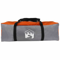 Produktbild för Tunnel Tält 4-Personer Grå och orange 778 x 356 x 210 cm