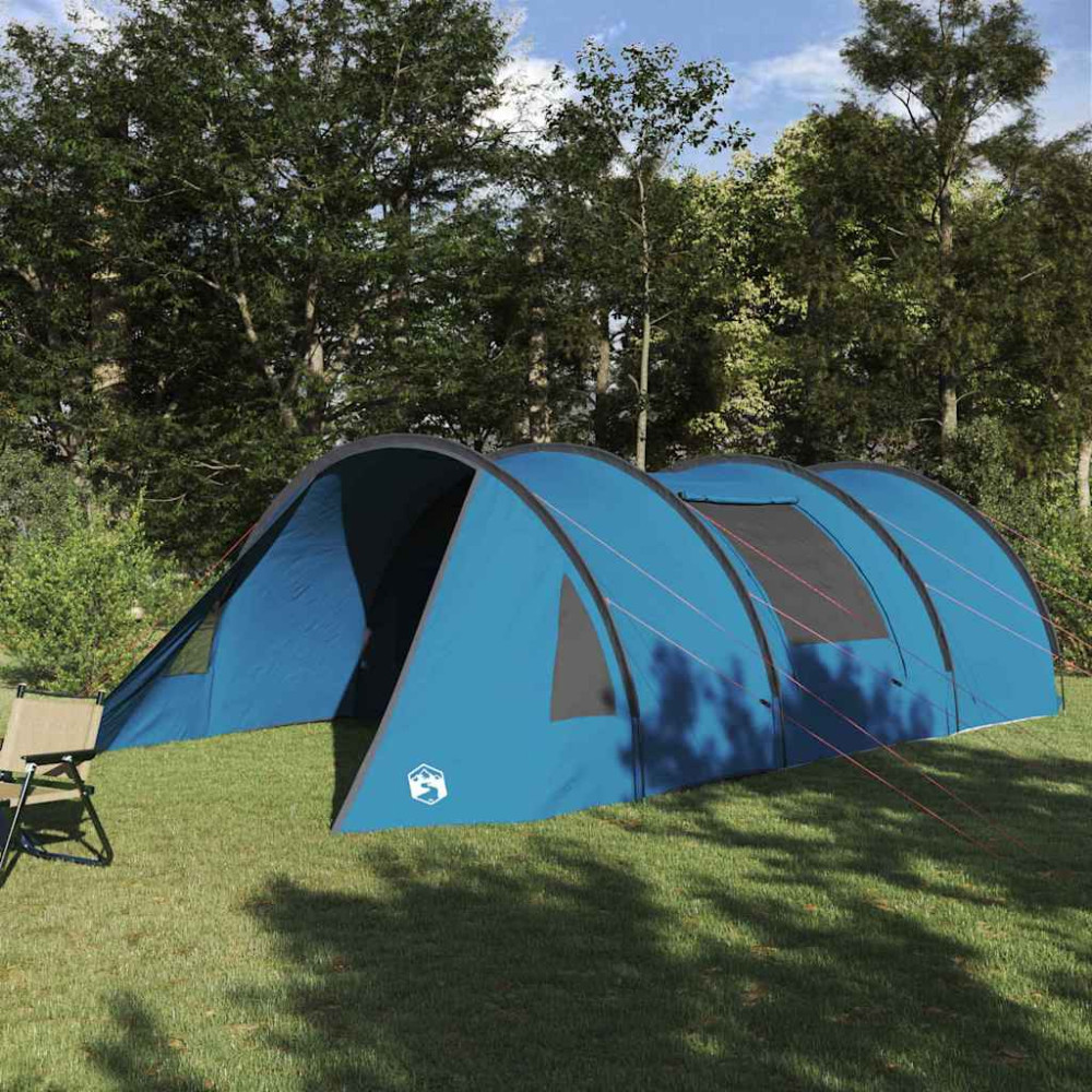 Produktbild för Tunnel Tält 5-Personer med tak Blå och grå 805 x 405 x 211 cm