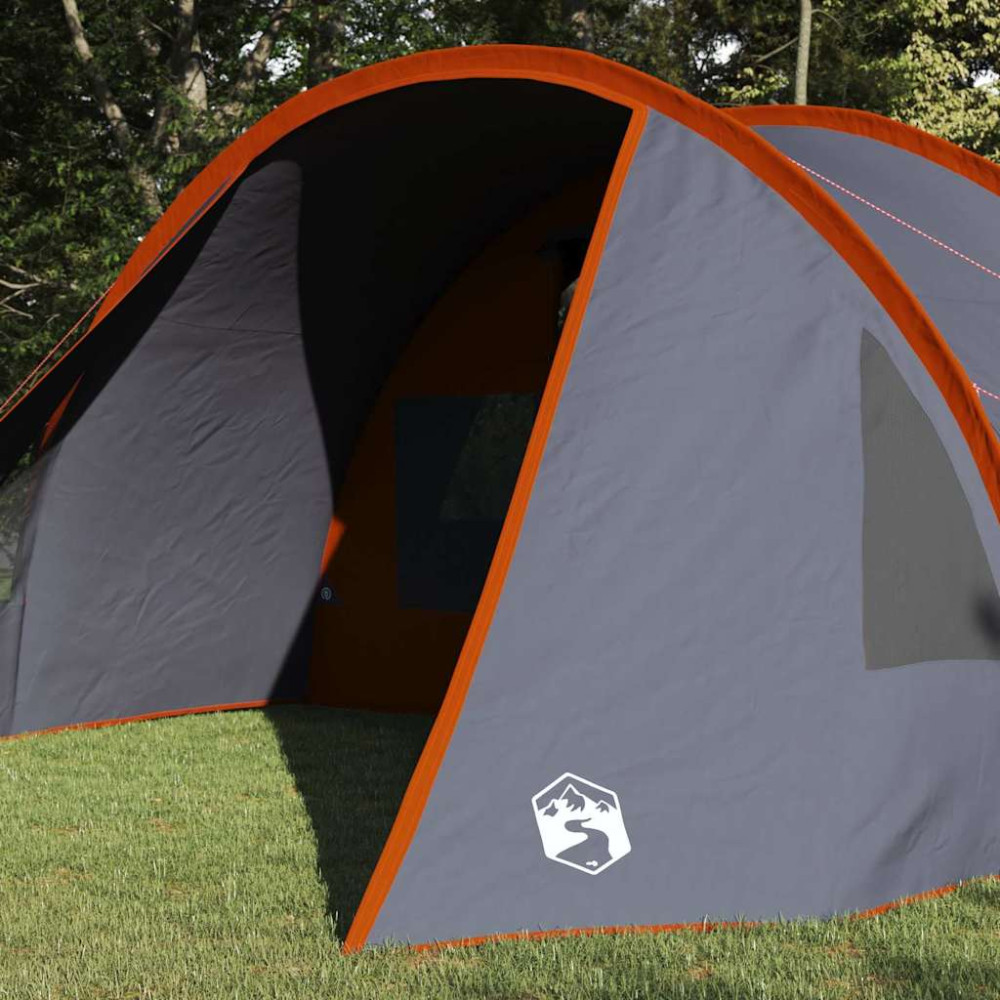 Produktbild för Tunnel Tält 5-Personer Grå och orange 805 x 405 x 211 cm